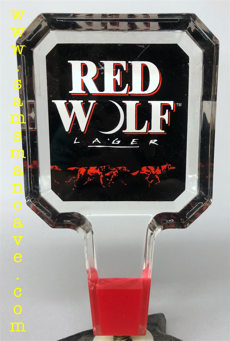 Red Wolf Lager Tap Handle