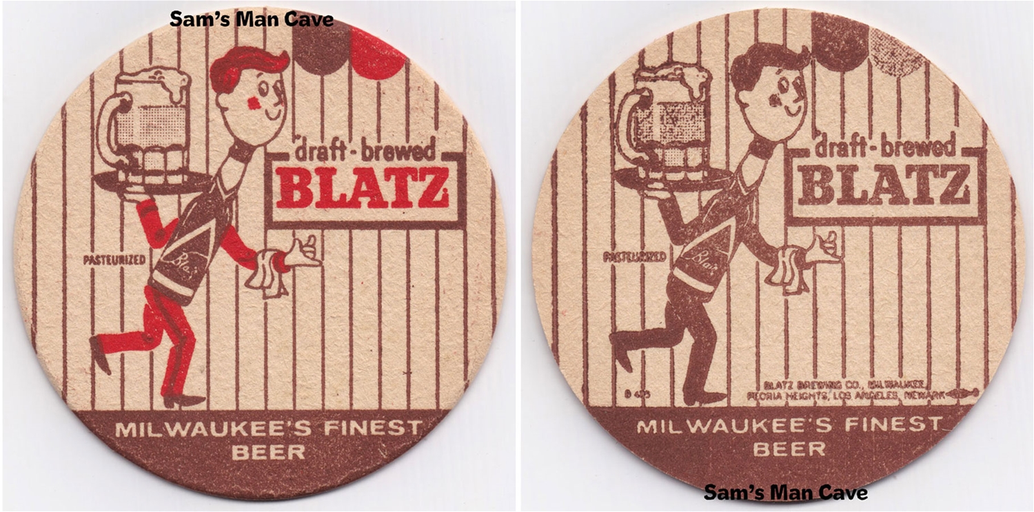 Blatz Waiter Beer Coaster
