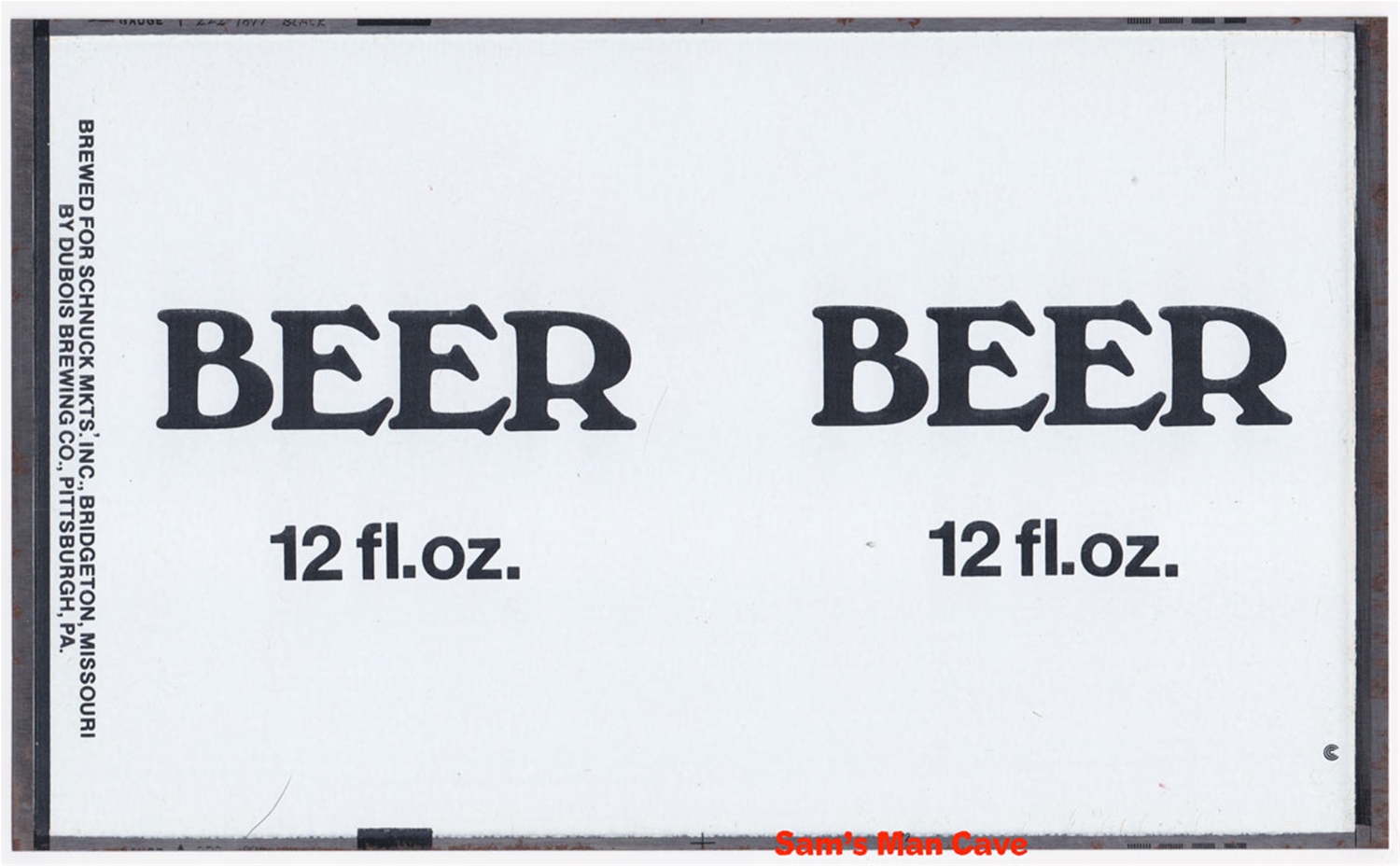 BEER Flat Unrolled Beer Can