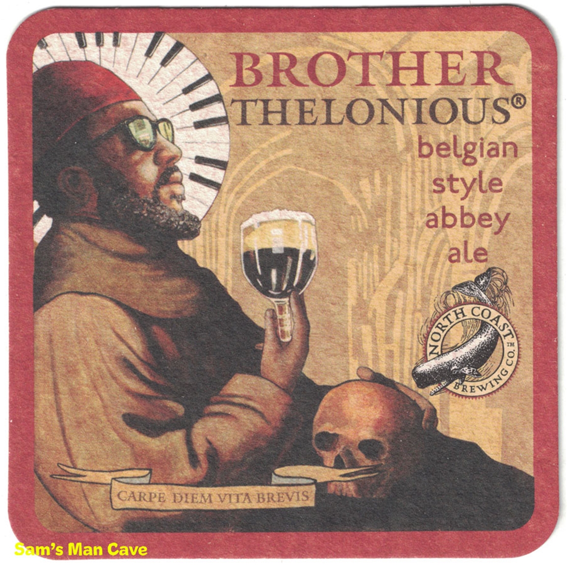 Brother Thelonious Beer Coaster