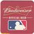 Budweiser Official MLB Beer Coaster back of coaster