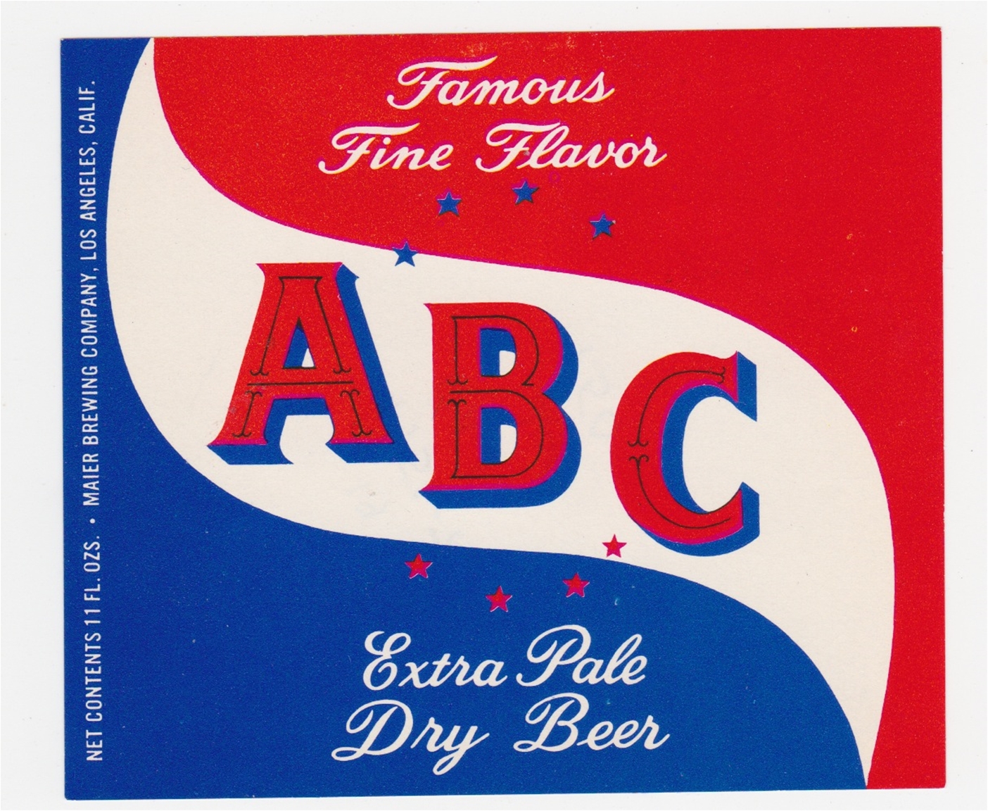 ABC Extra Pale Dry Beer Label