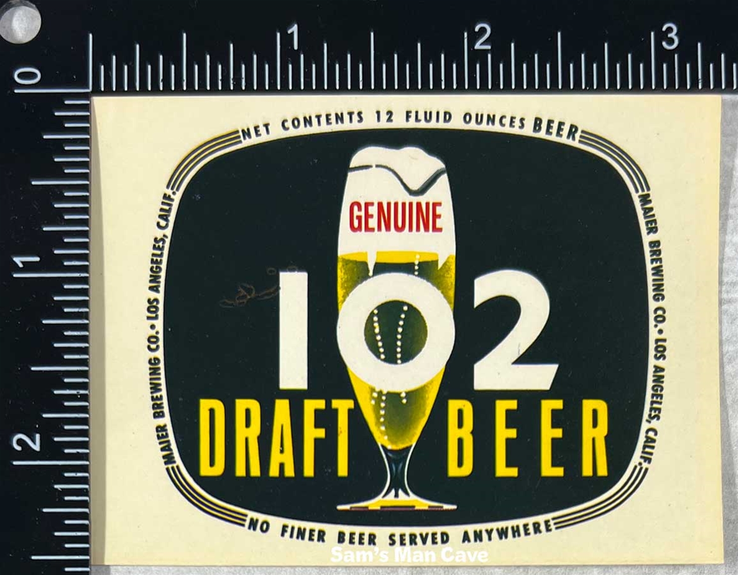 Genuine 102 Genuine Draft Beer Label