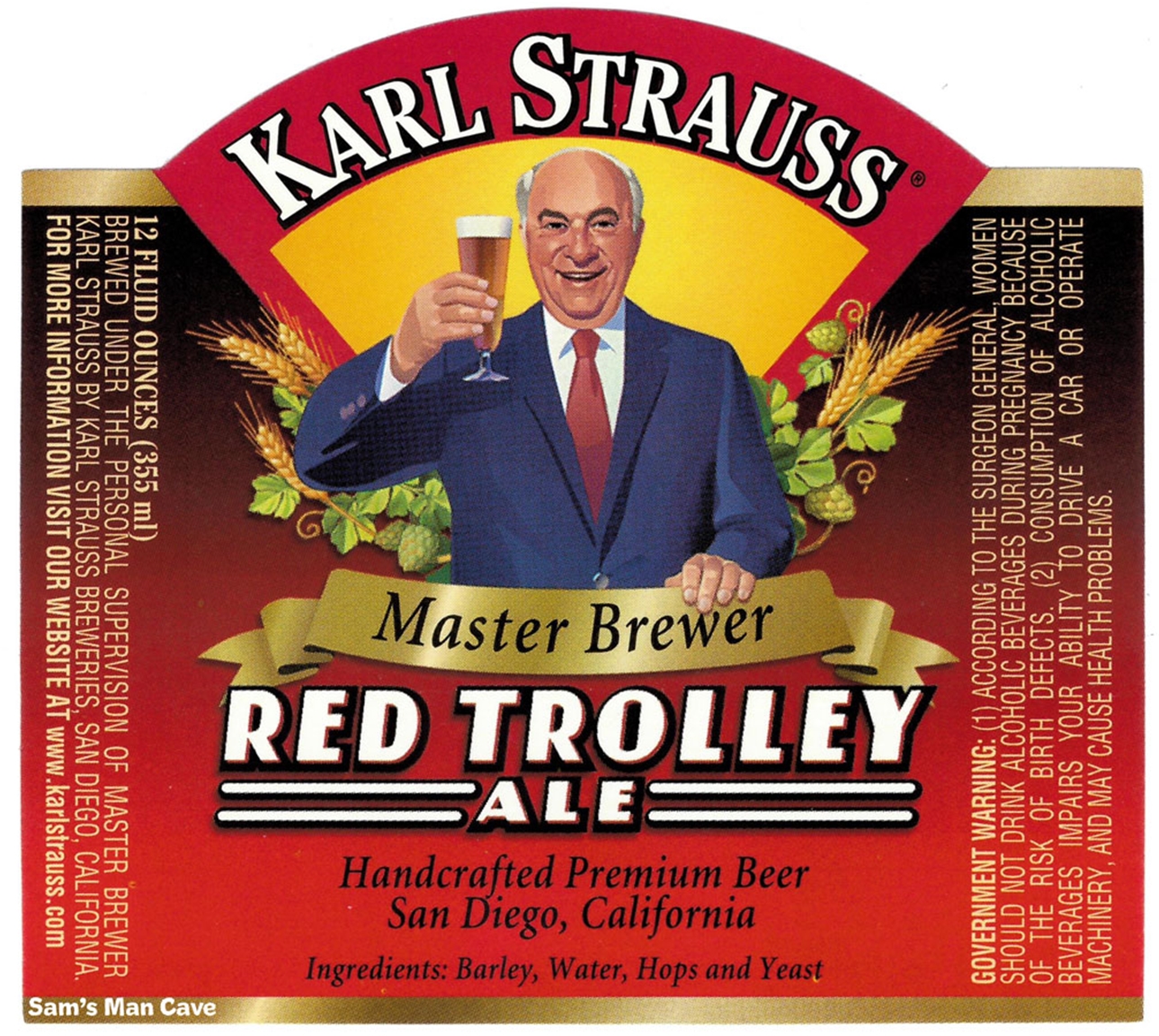 Karl Strauss Red Trolley Ale Label
