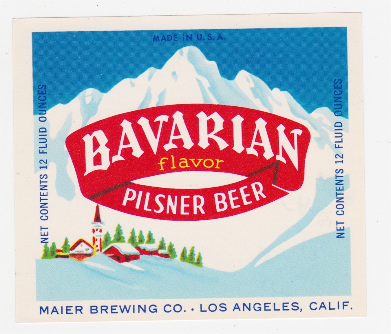 Bavarian Flavor Pilsner Beer Label