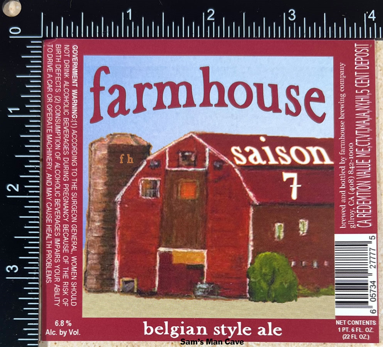 Farmhouse Saison 7 Label