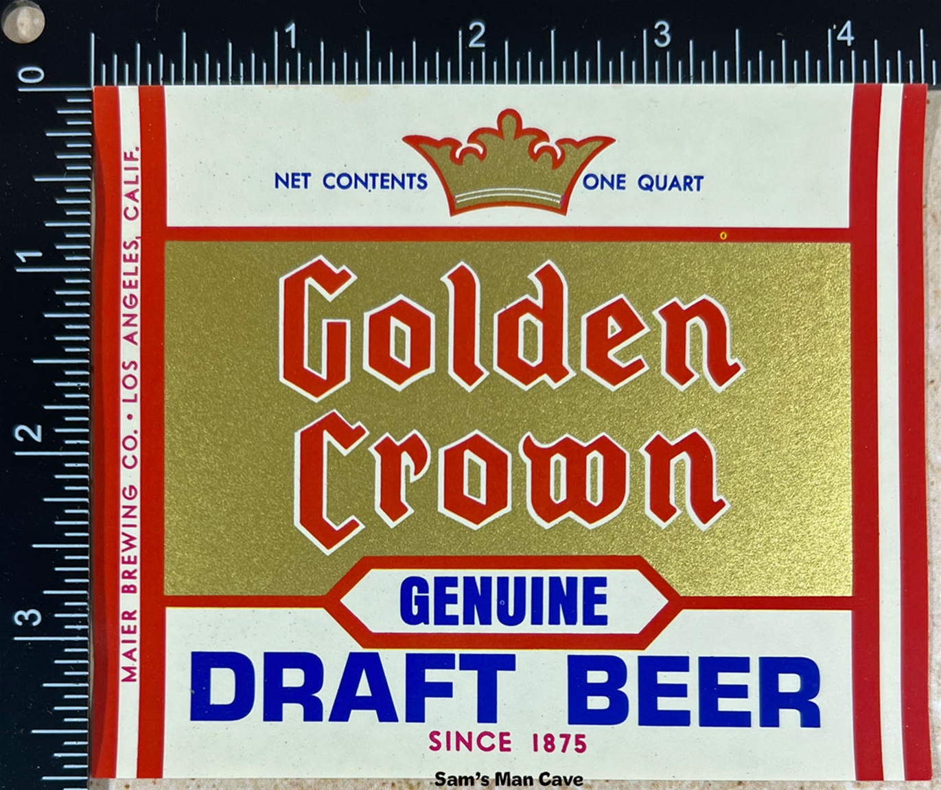 Golden Crown Draft Beer Label