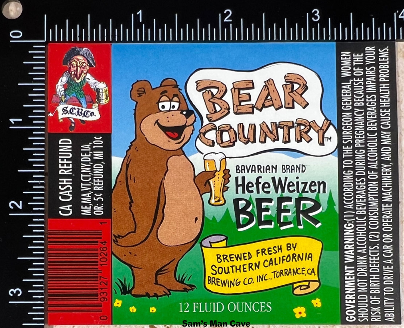 Bear Country Hefe Weizen Beer Label