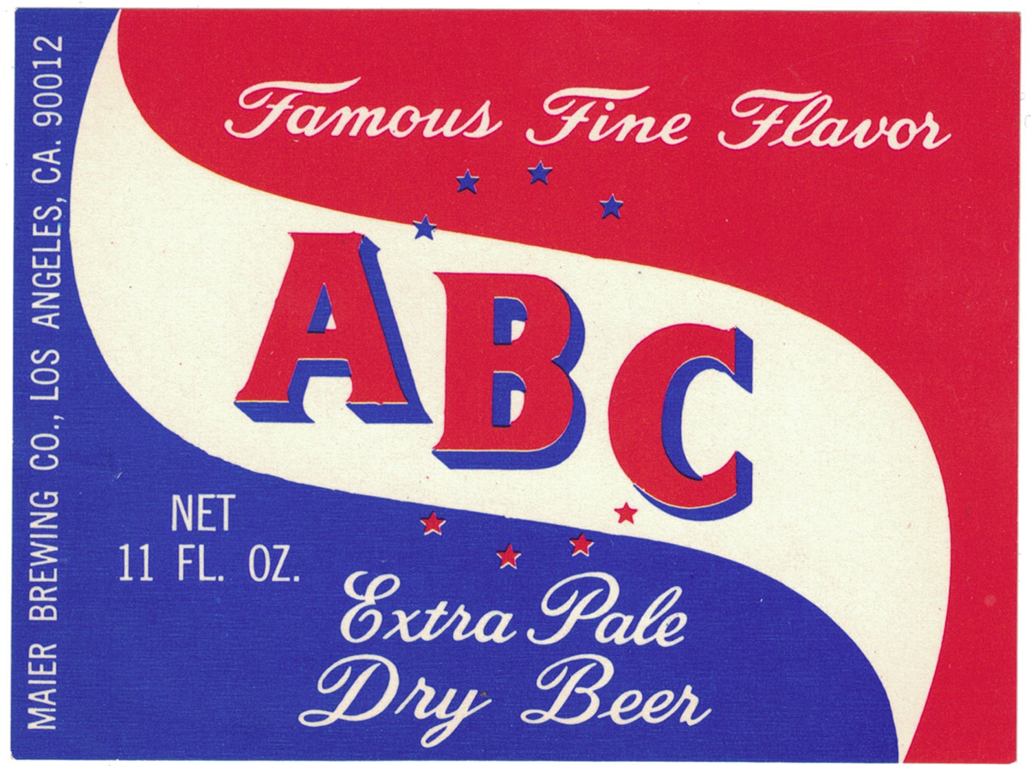 ABC Extra Pale Dry Beer Label