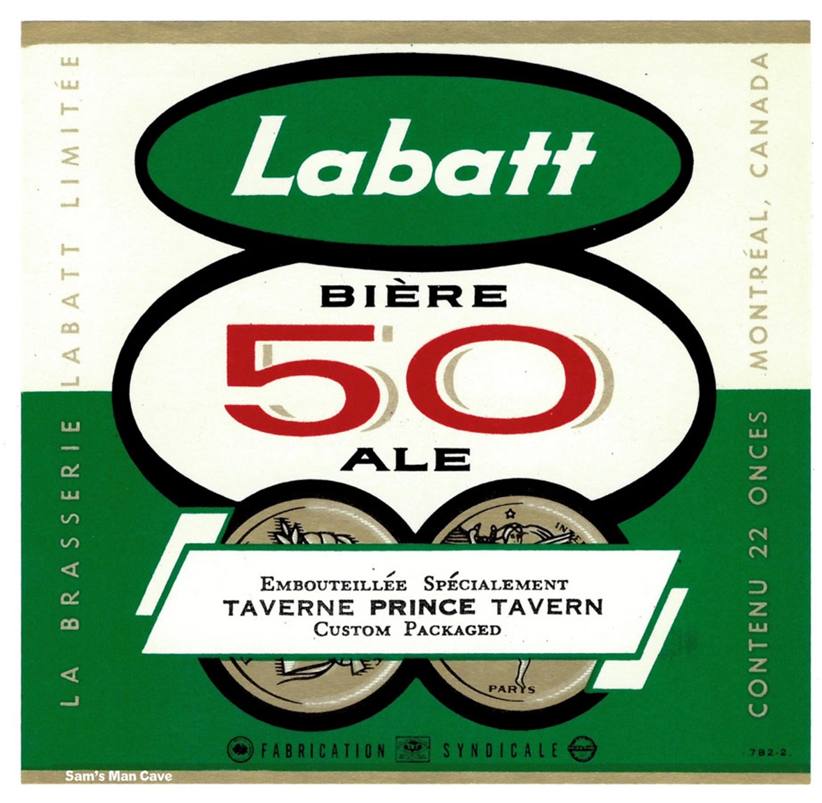 Labatt 50 Biere Ale Label 