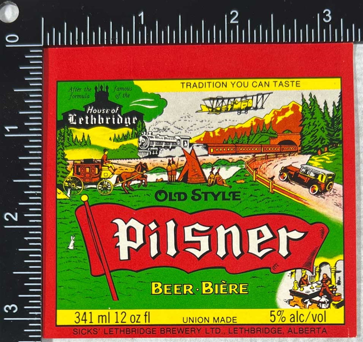 Old Style Pilsner Beer Bière Label