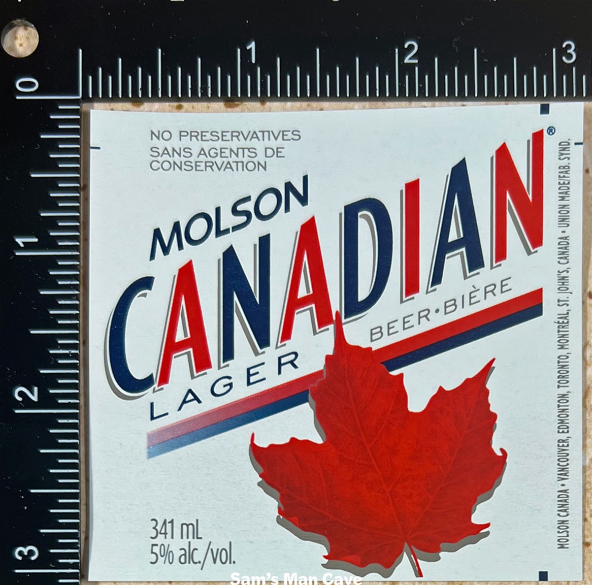 Molson Canadian Lager Label