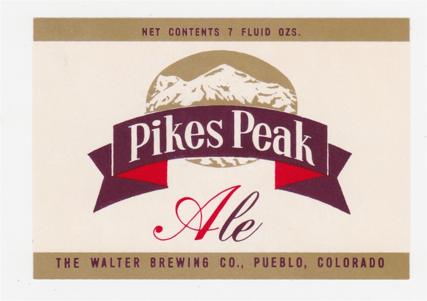Pikes Peak Ale Beer Label