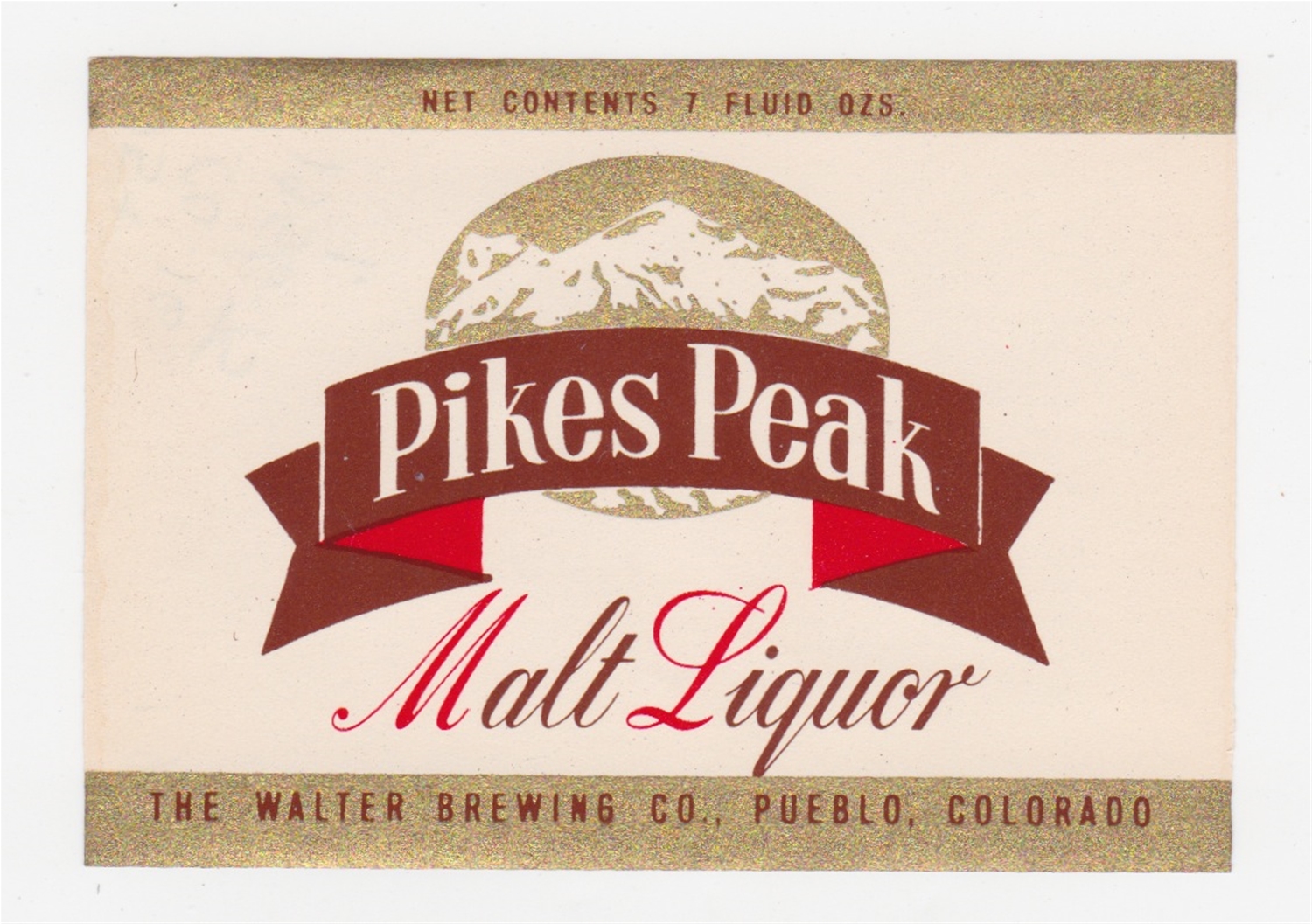 Pikes Peak Malt Liquor Beer Label