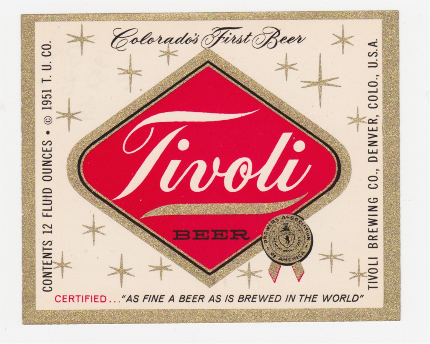 Tivoli Beer Label