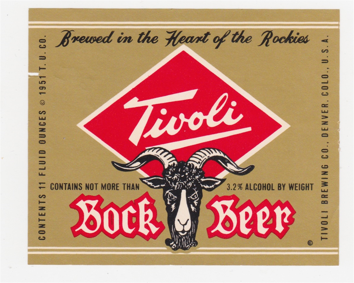 Tivoli Bock Beer Label