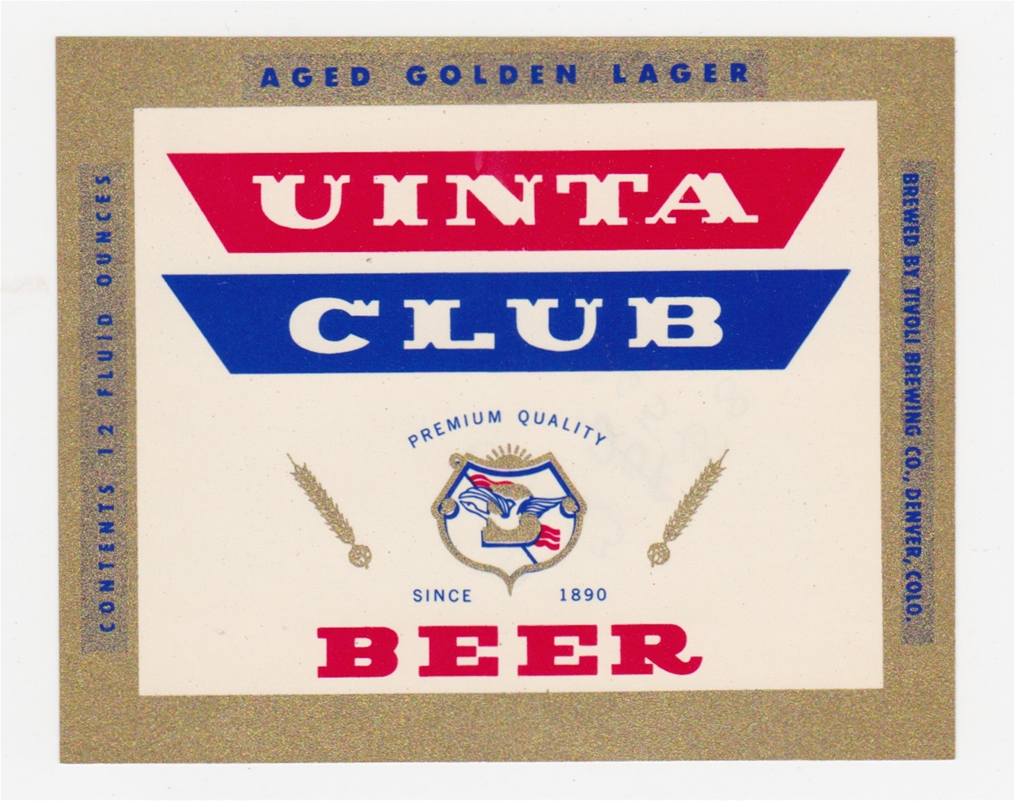 Uinta Club Beer Label