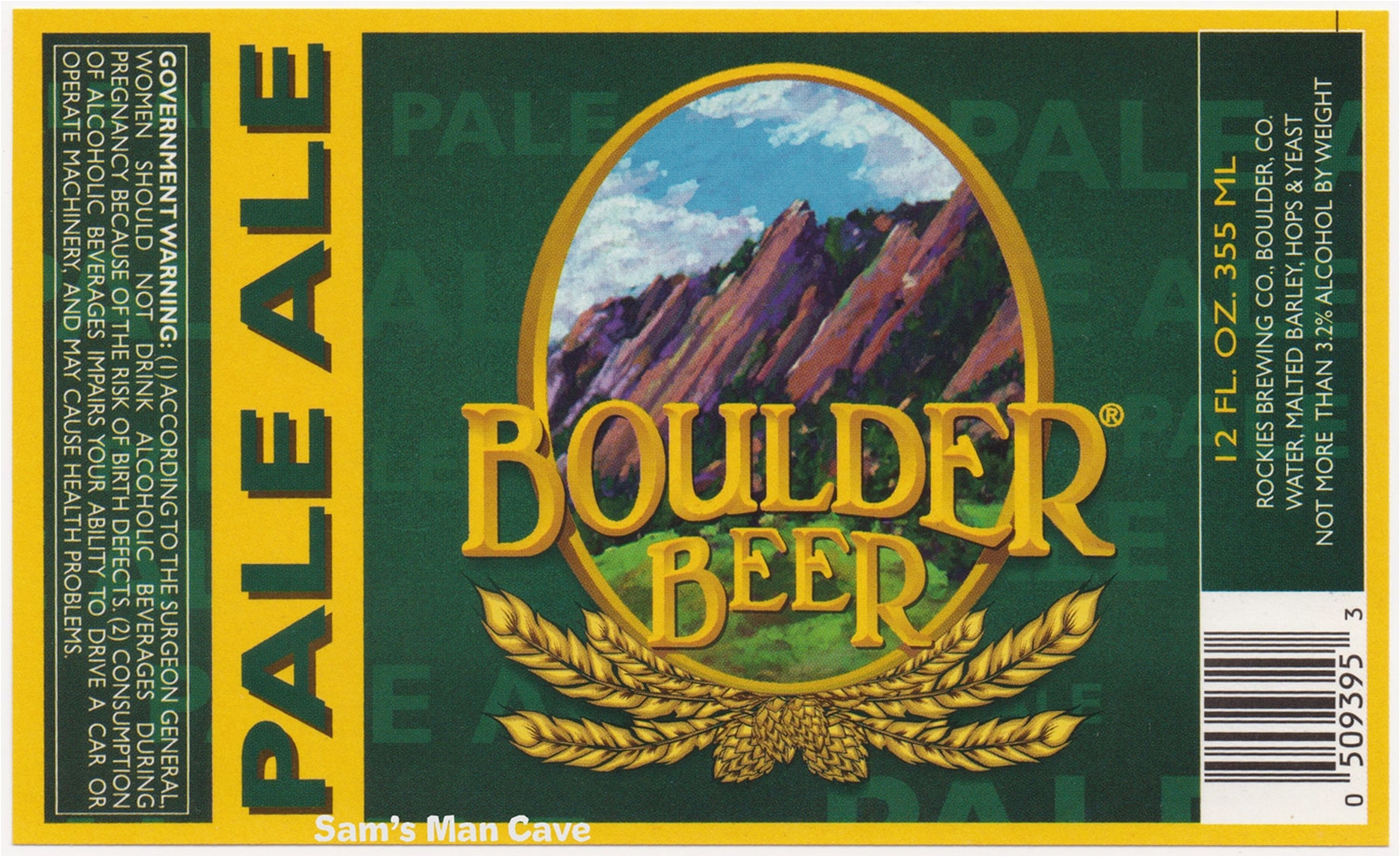 Boulder Beer Pale Ale Label