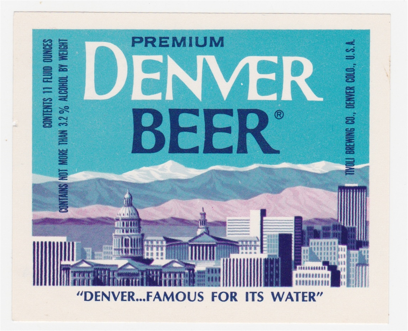 Denver Premium Beer Label