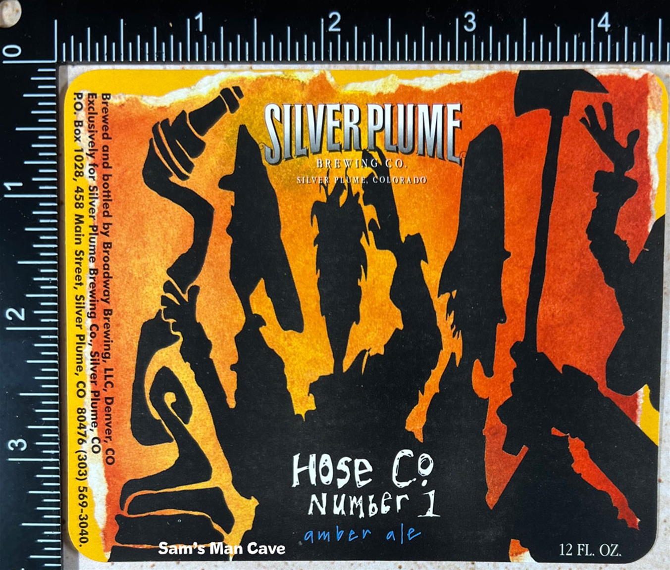 Silver Plume Hose Co. Number 1 Amber Ale Label