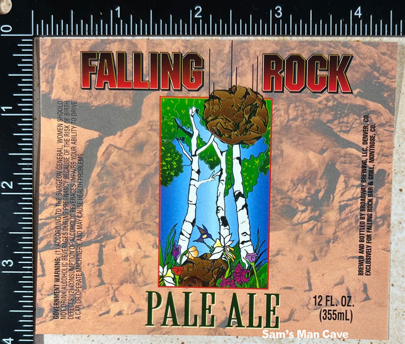 Falling Rock Pale Ale Label