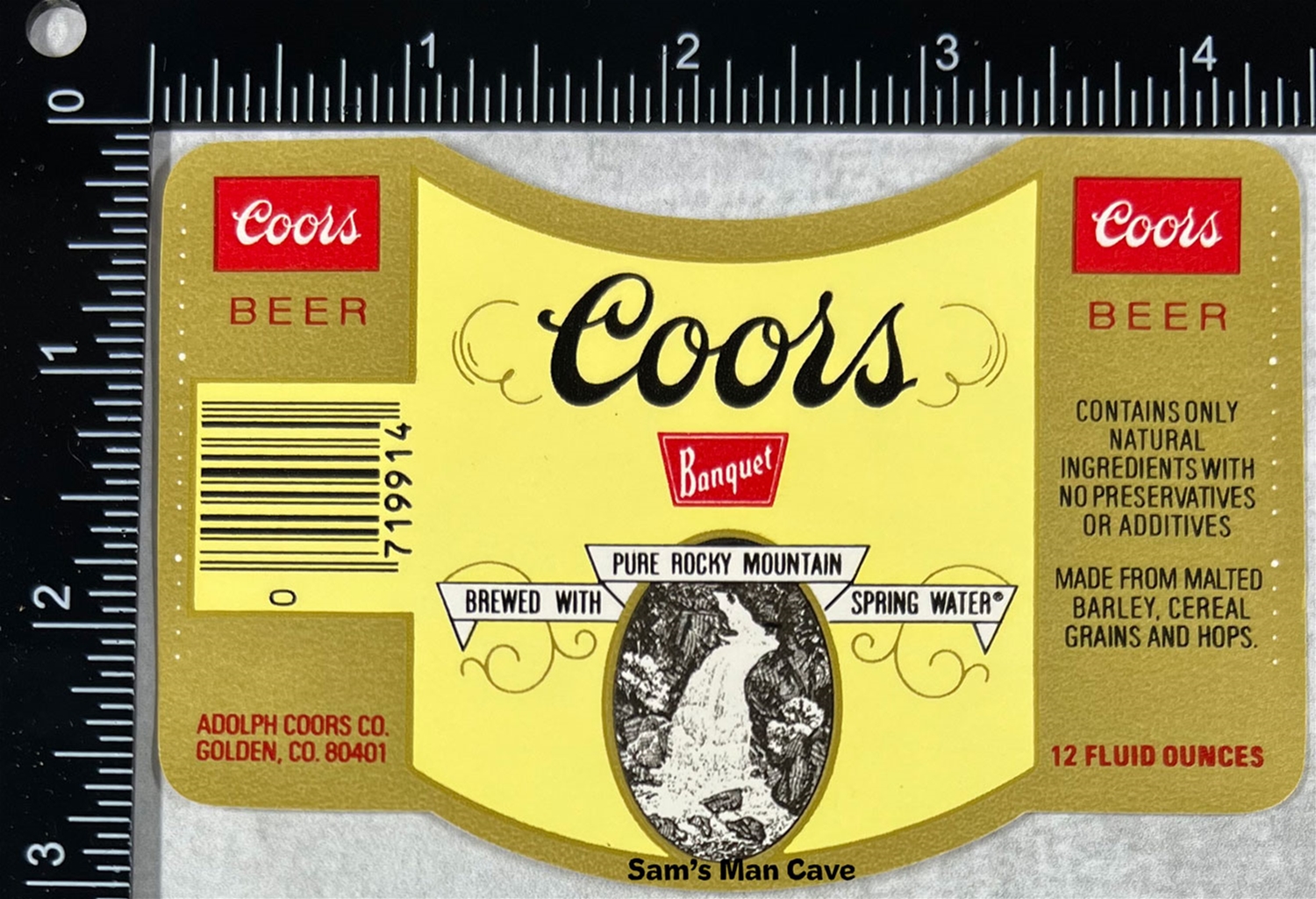 Coors Banquet Beer Label