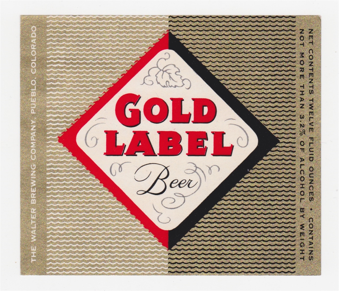 Gold Label Beer Label