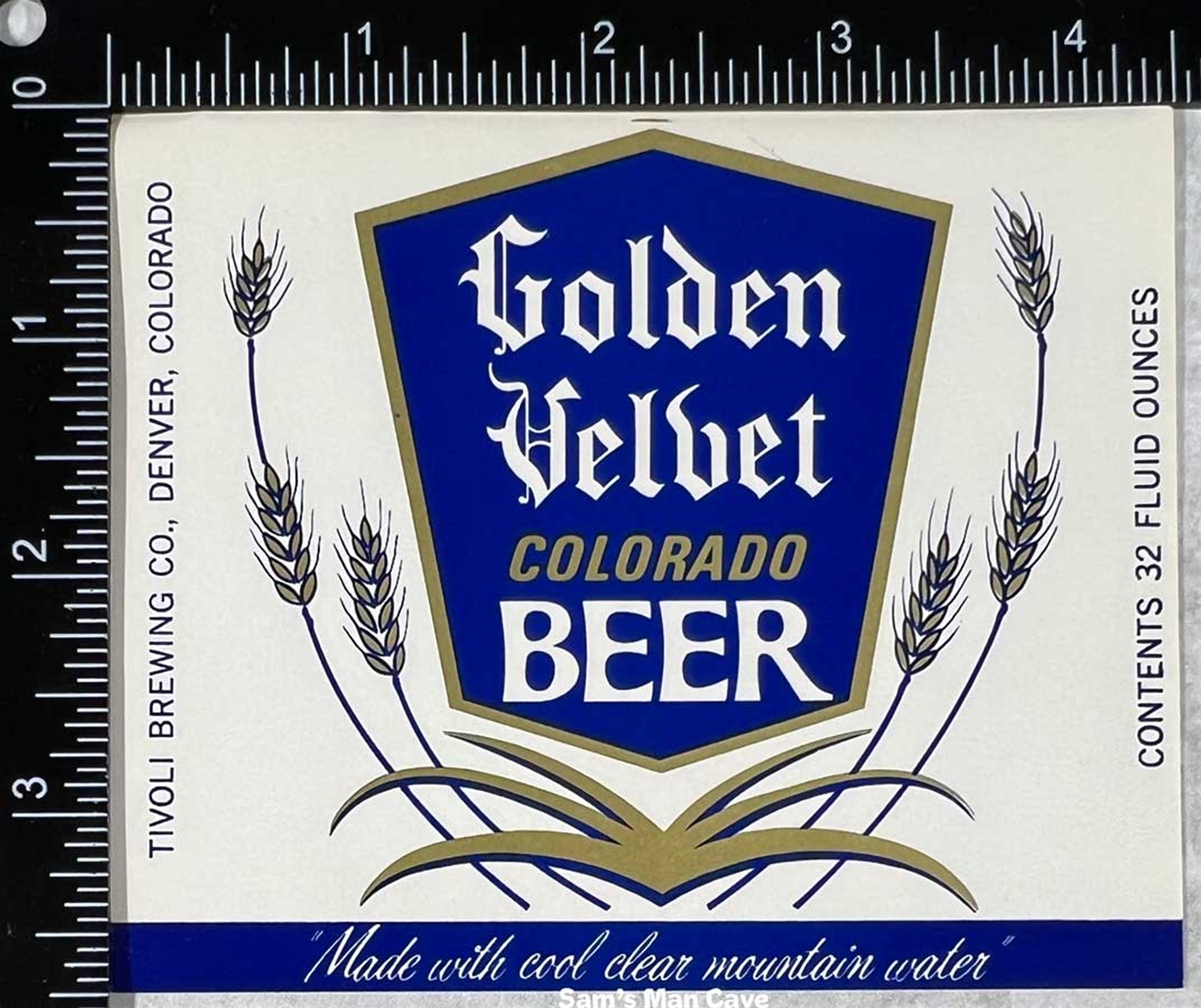 Golden Velvet Colorado Beer Label