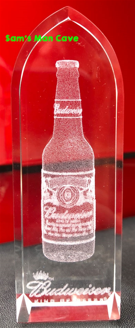Budweiser Bottle Laser Crystal