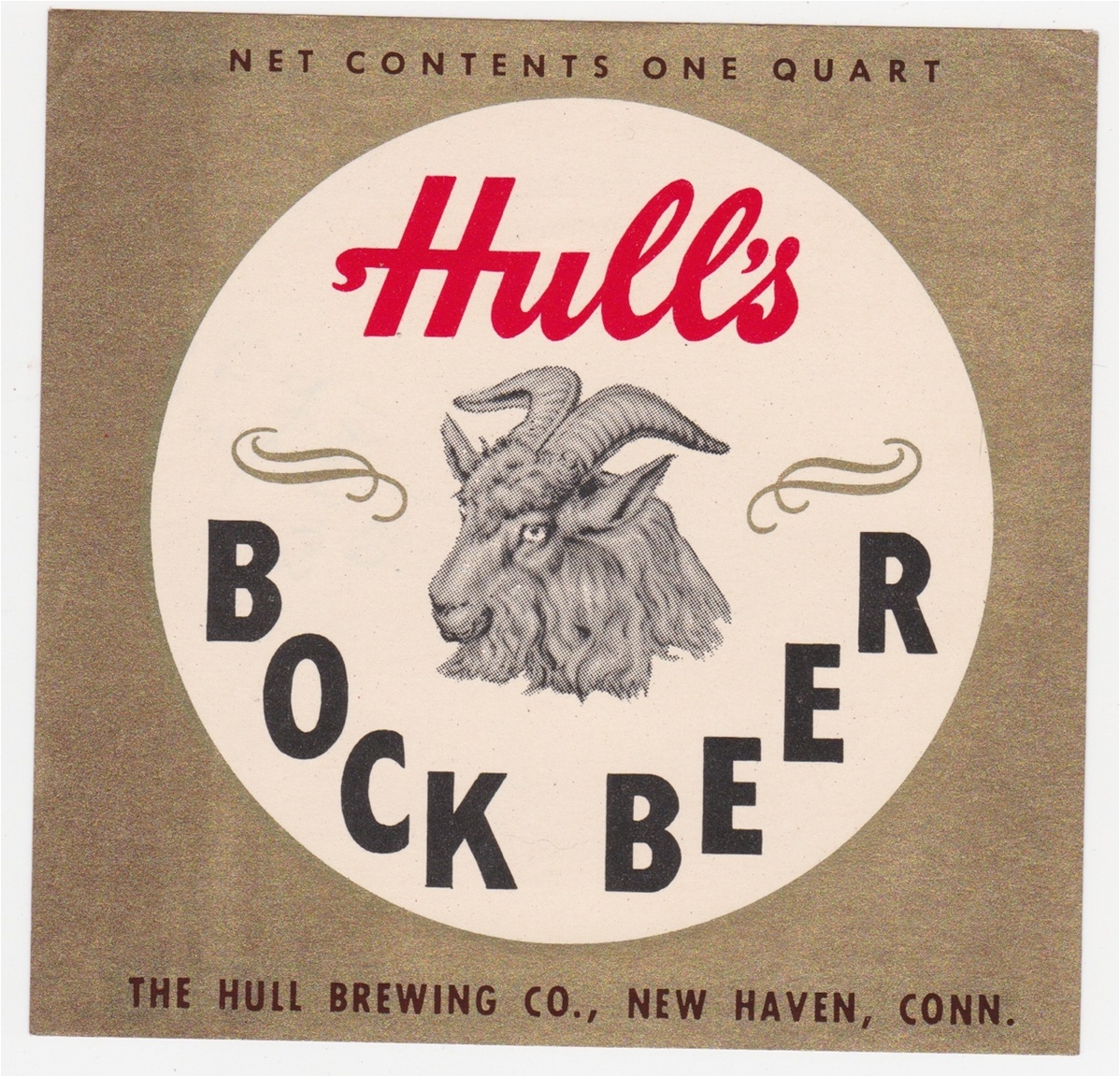 Hull's Bock Beer One Quart Label