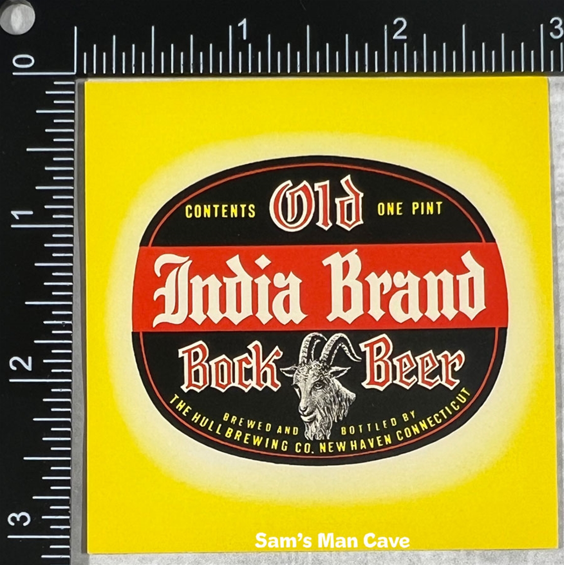 Old India Brand Bock Beer Label