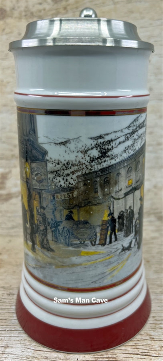 Coors Winterfest Christmas Square Beer Stein