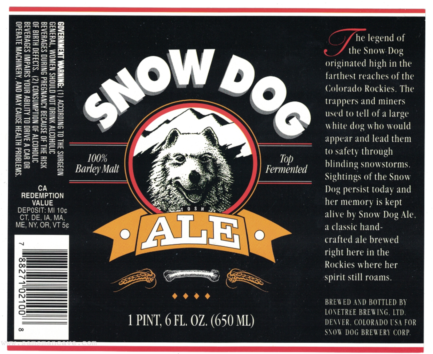 Snow Dog Ale Label