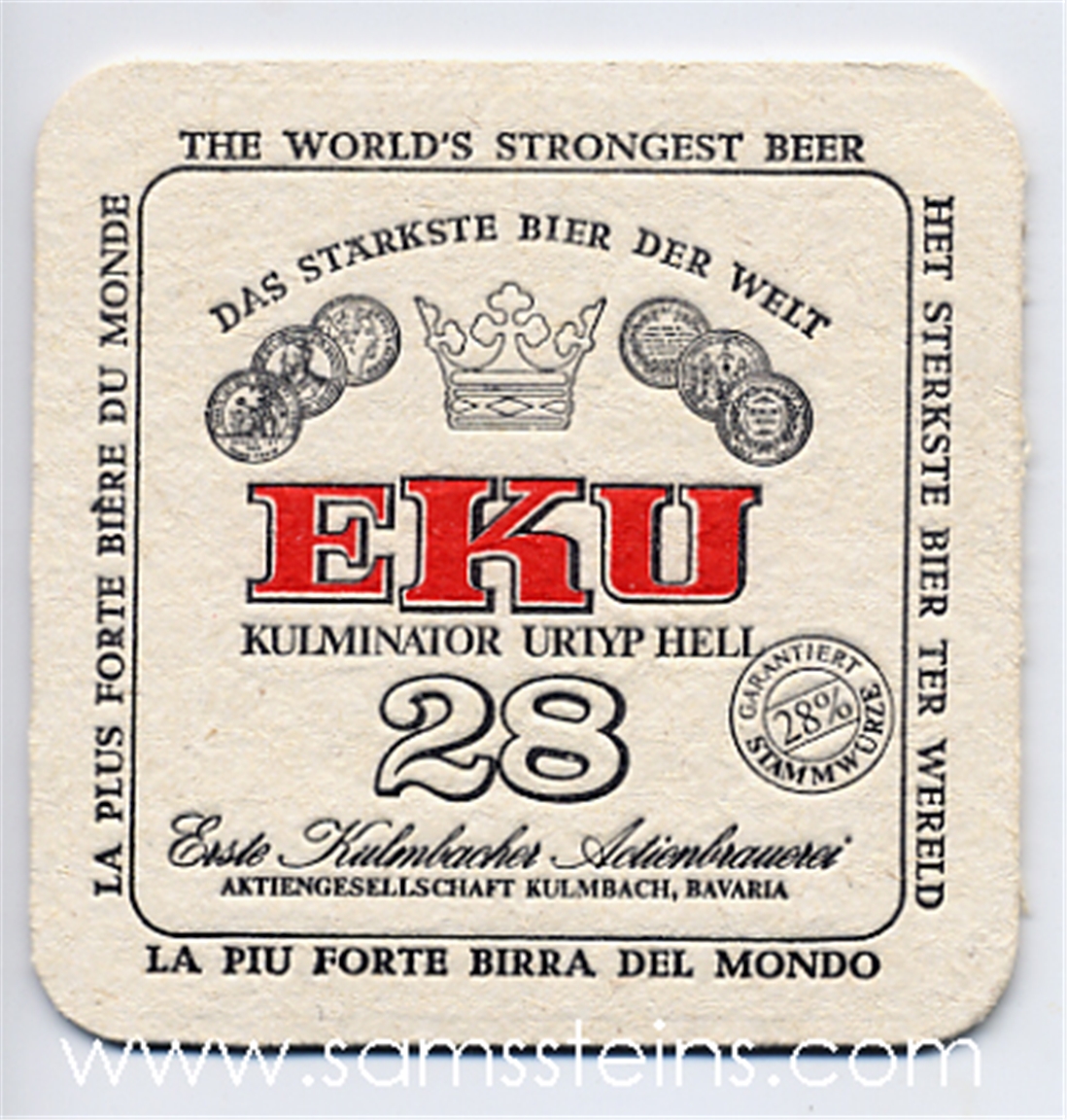 EKU 28 Beer Coaster