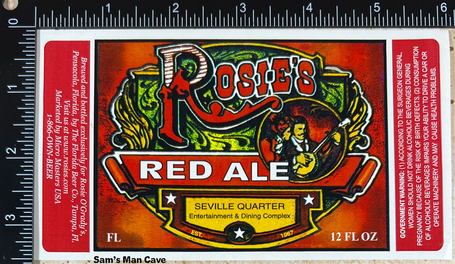 Rosie's Red Ale Beer Label