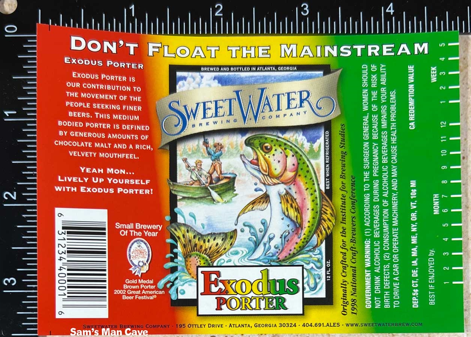 Sweetwater Exodus Porter Beer Label