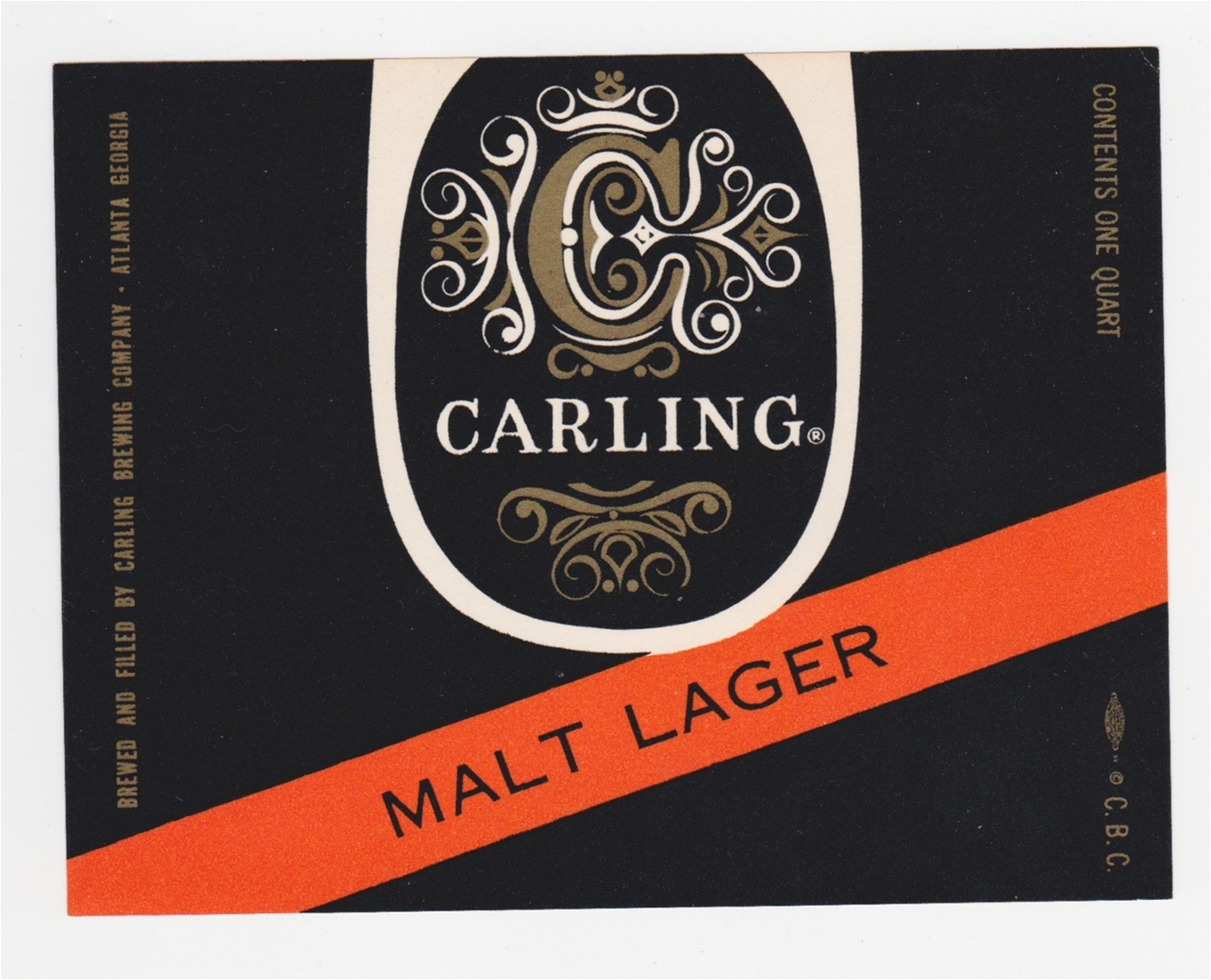 Carling Malt Lager Beer Label