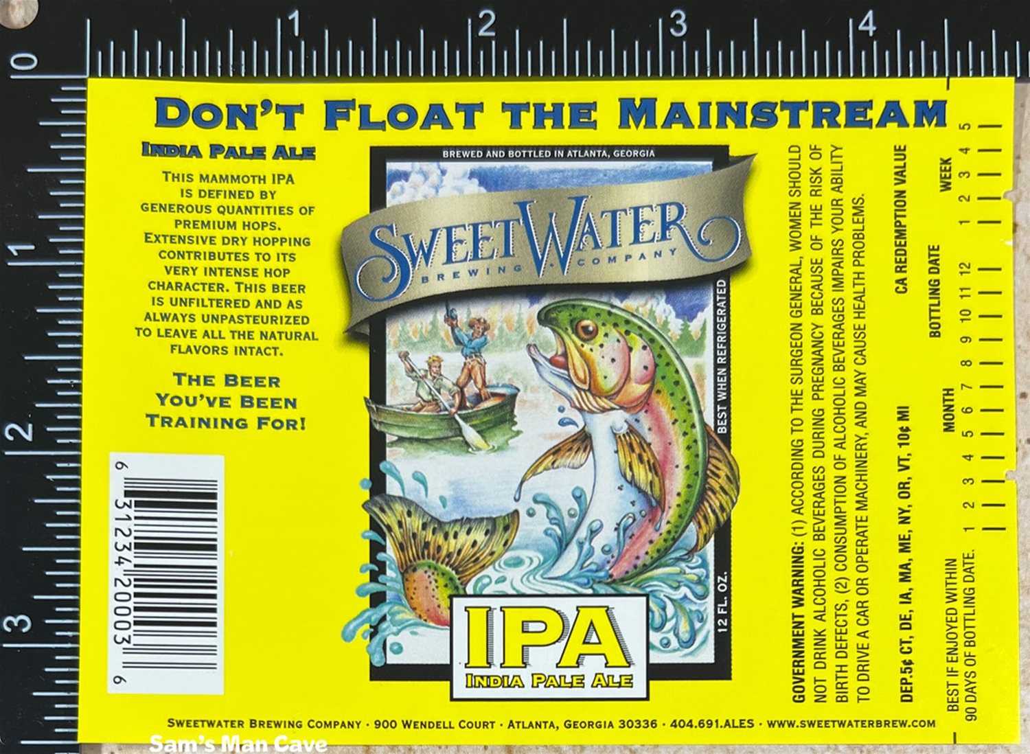 Sweetwater IPA Beer Label