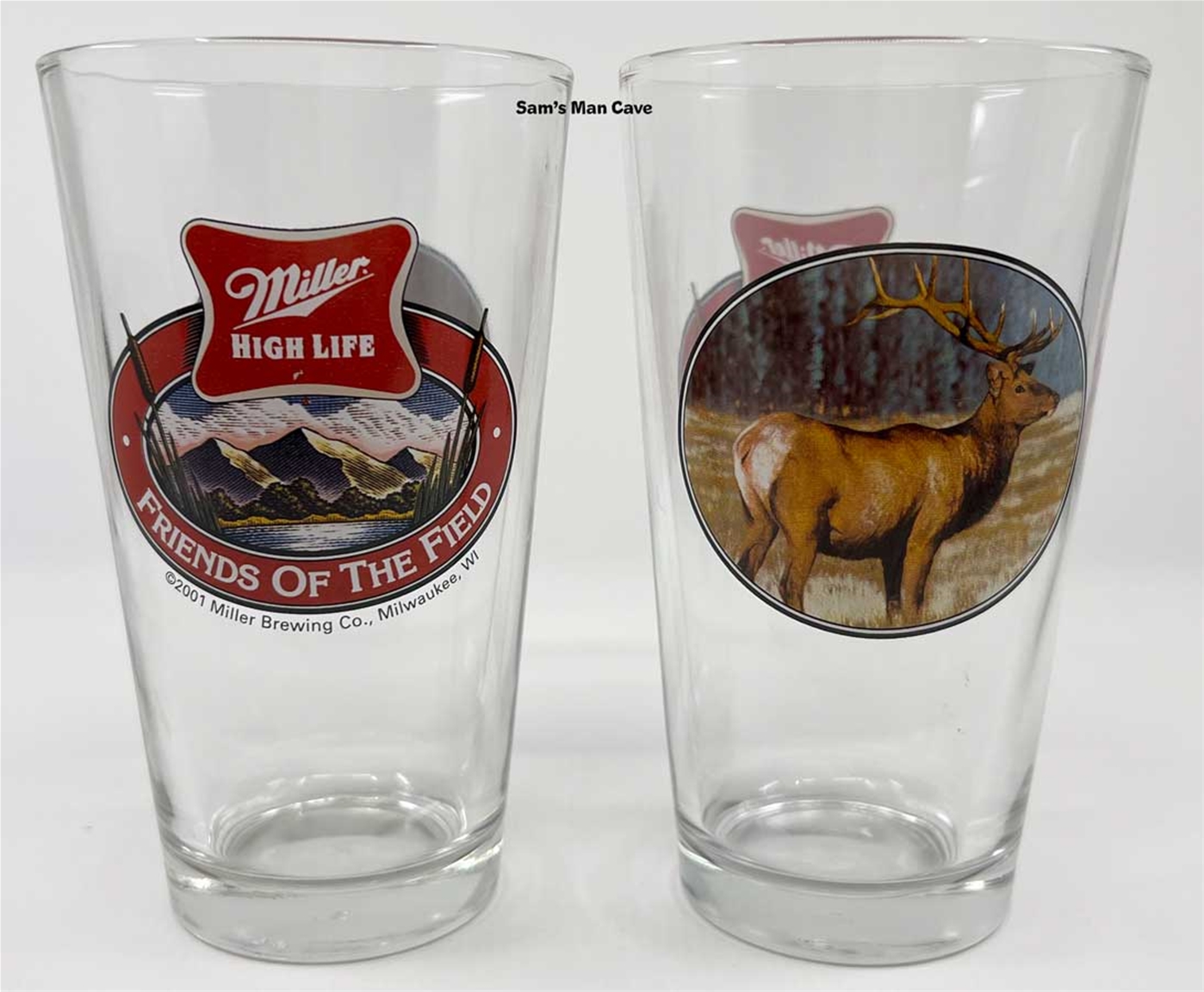 Miller High Life Elk Pint Set of Two