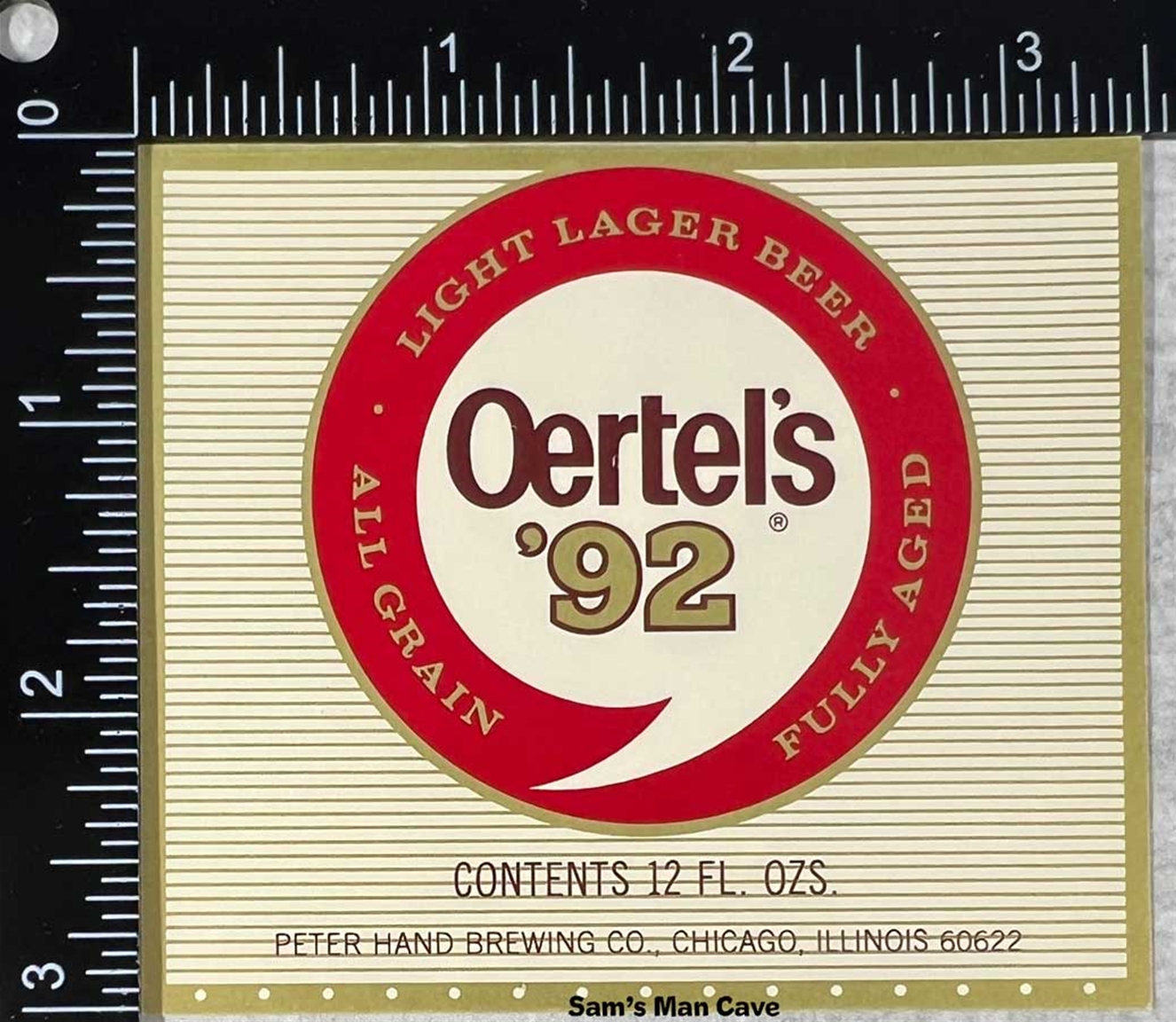 Oertel's '92 Light Lager Beer Label