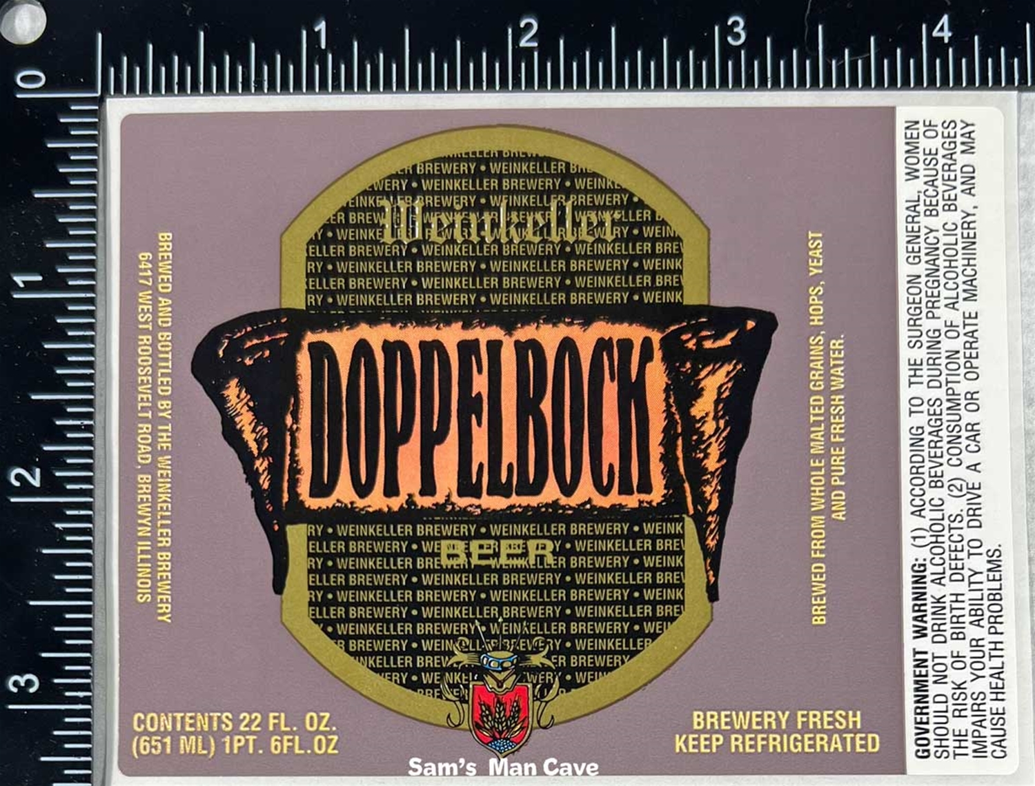 Weinkeller Doppelbock Sticker Label