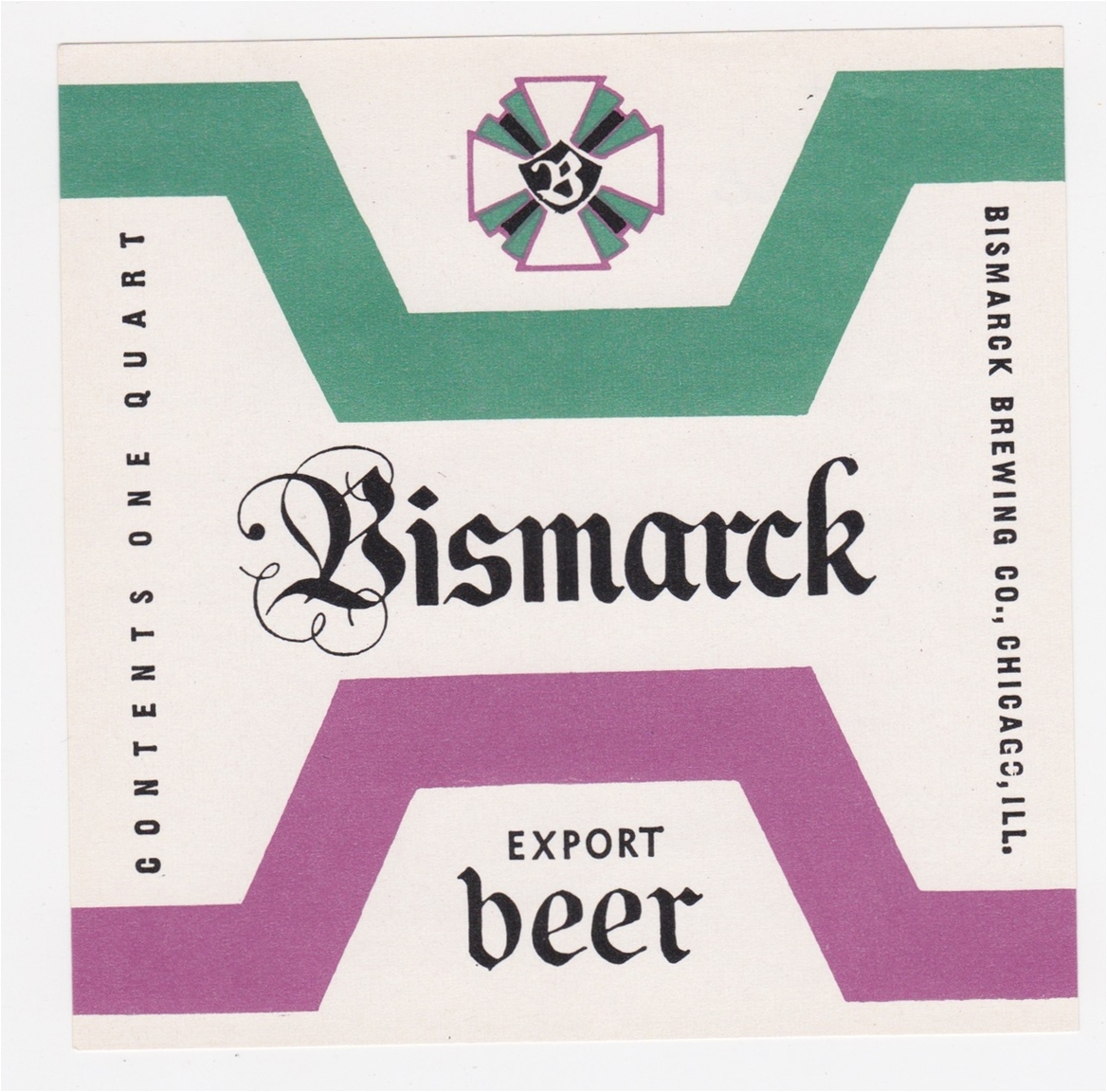 Bismarck Export Beer Label