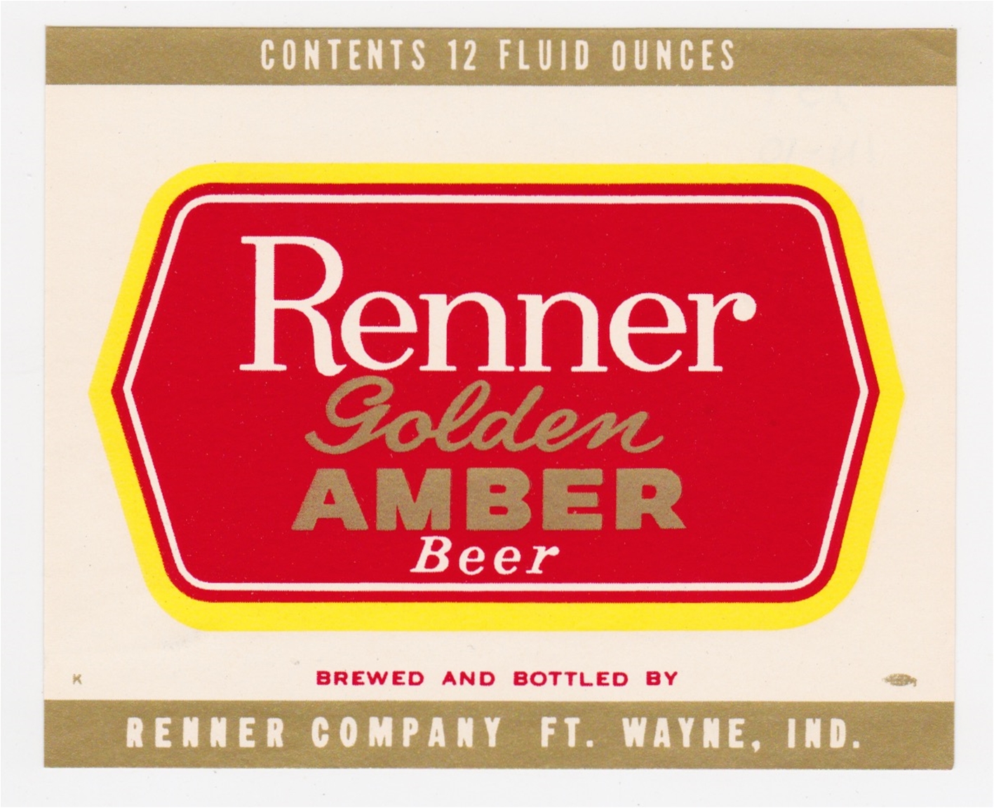 Renner Golden Amber Beer Label