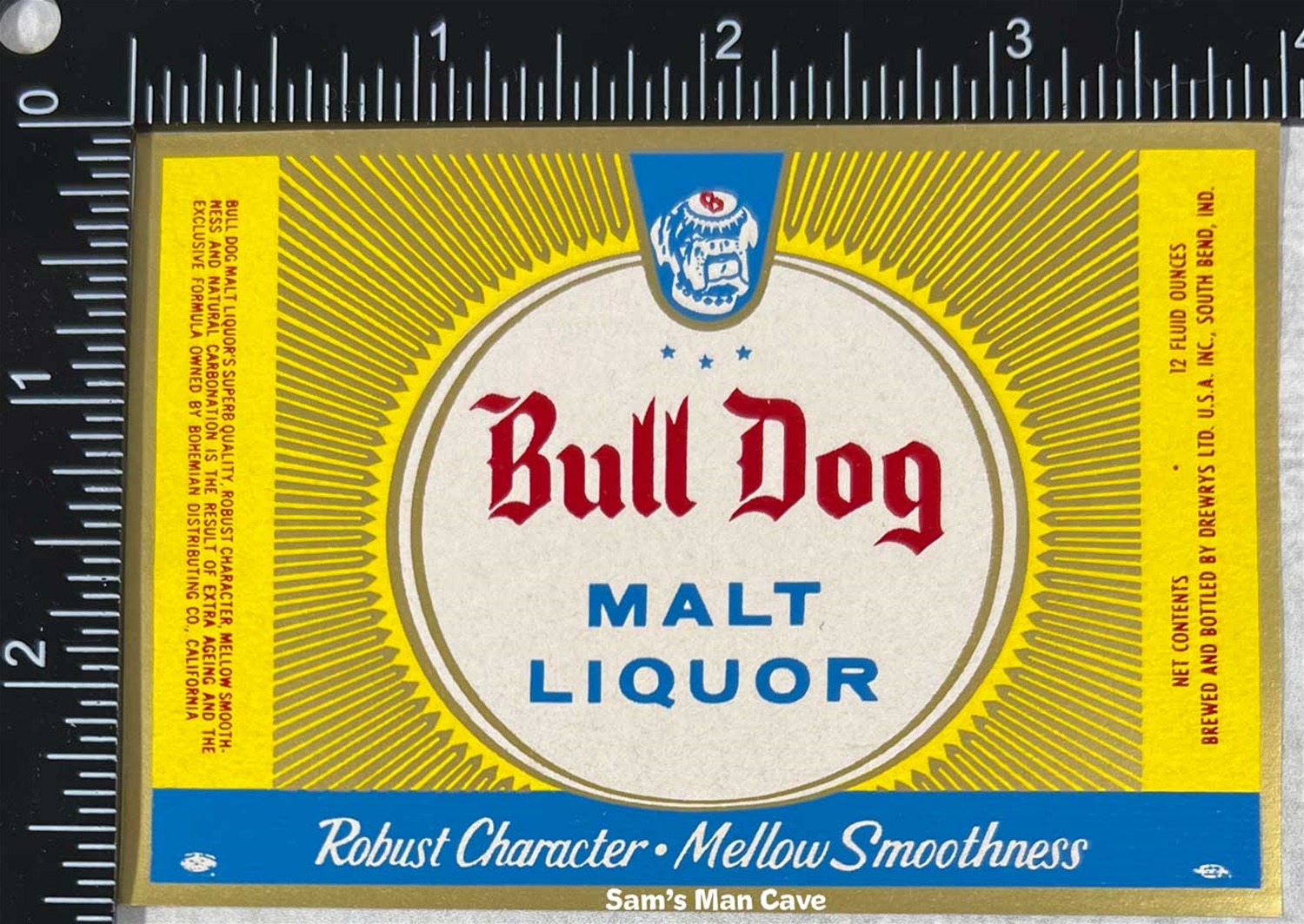 Drewrys Bull Dog Malt Liquor Label