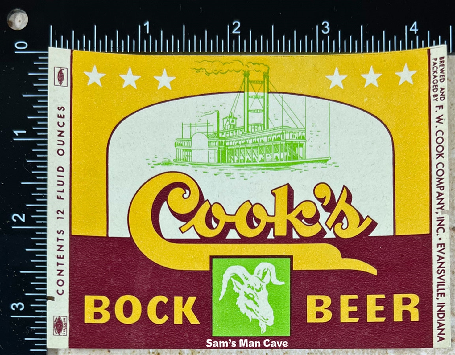 Cook's Bock Beer Label