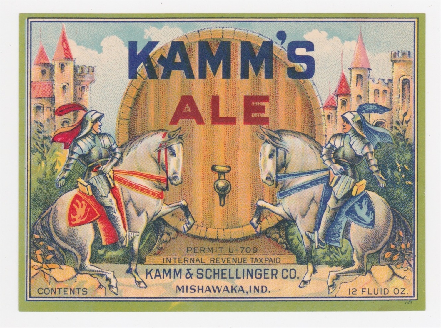 Kamm's Ale IRTP Beer Label