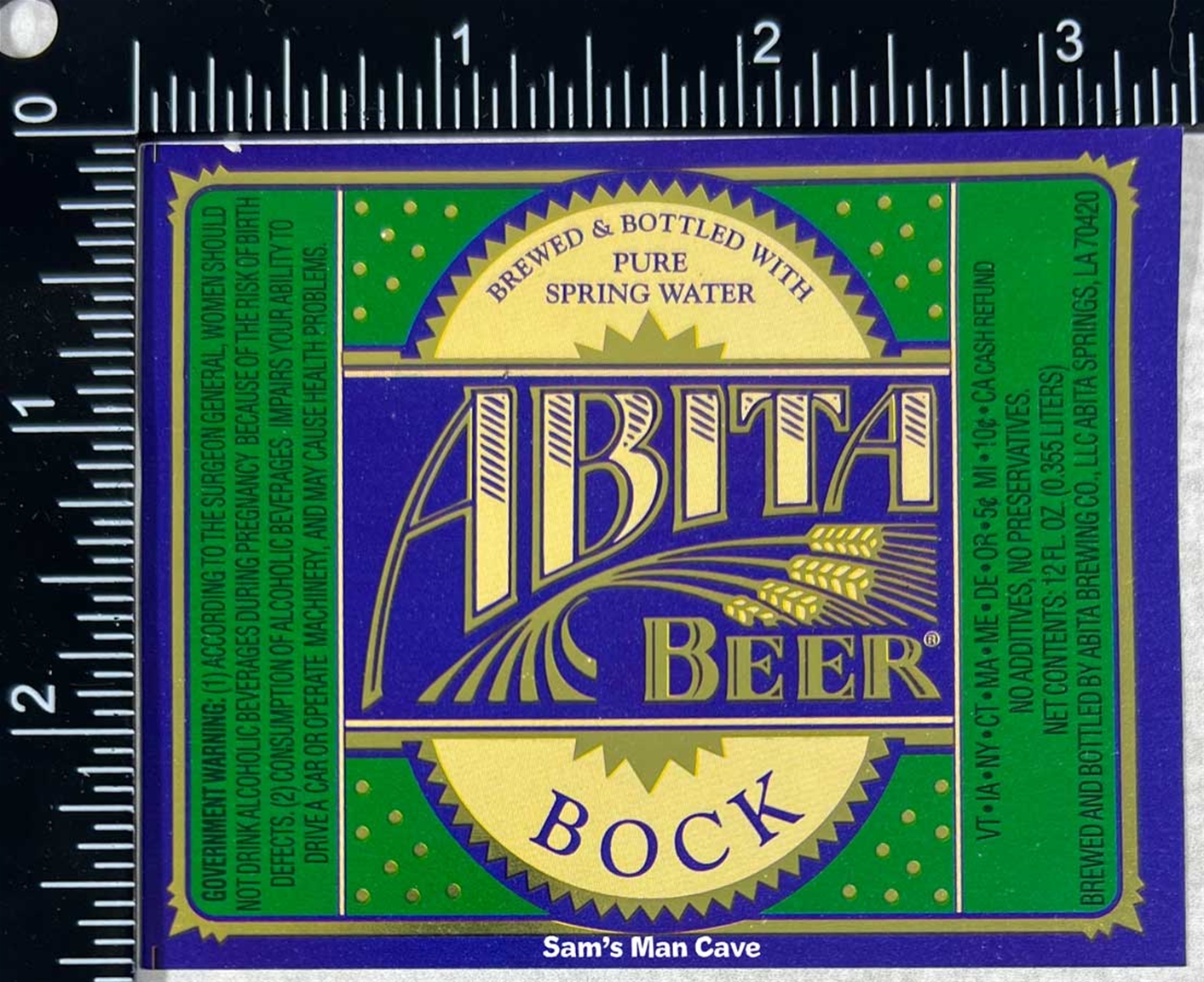 Abita Bock Beer Label