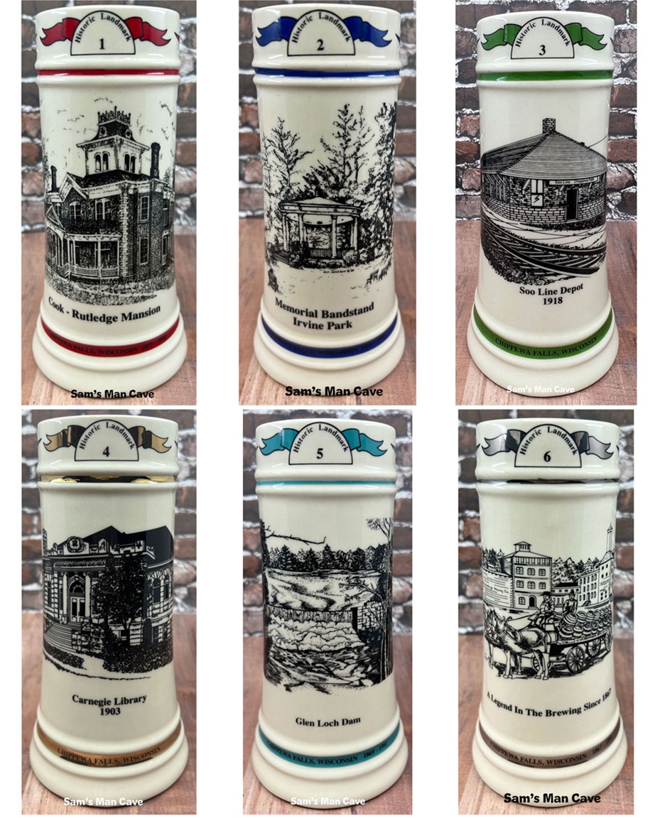 Leinenkugel Historical Landmark Set of Six Mugs