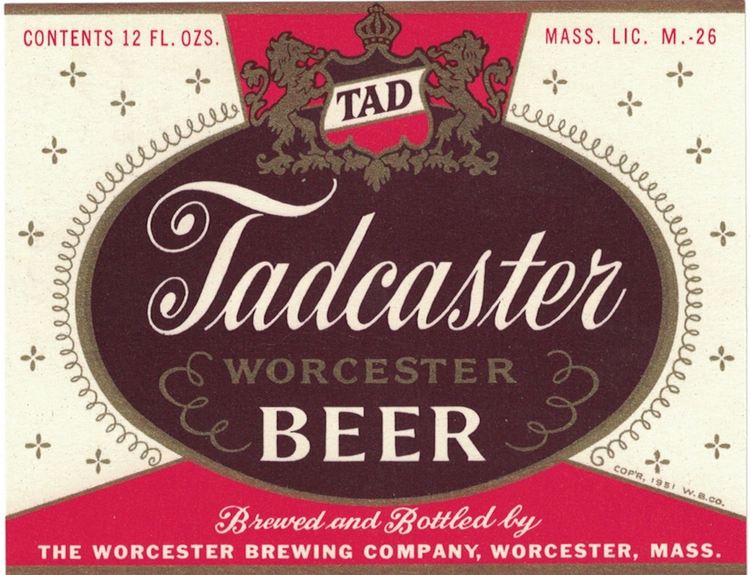 Tadcaster Worcester Beer Label