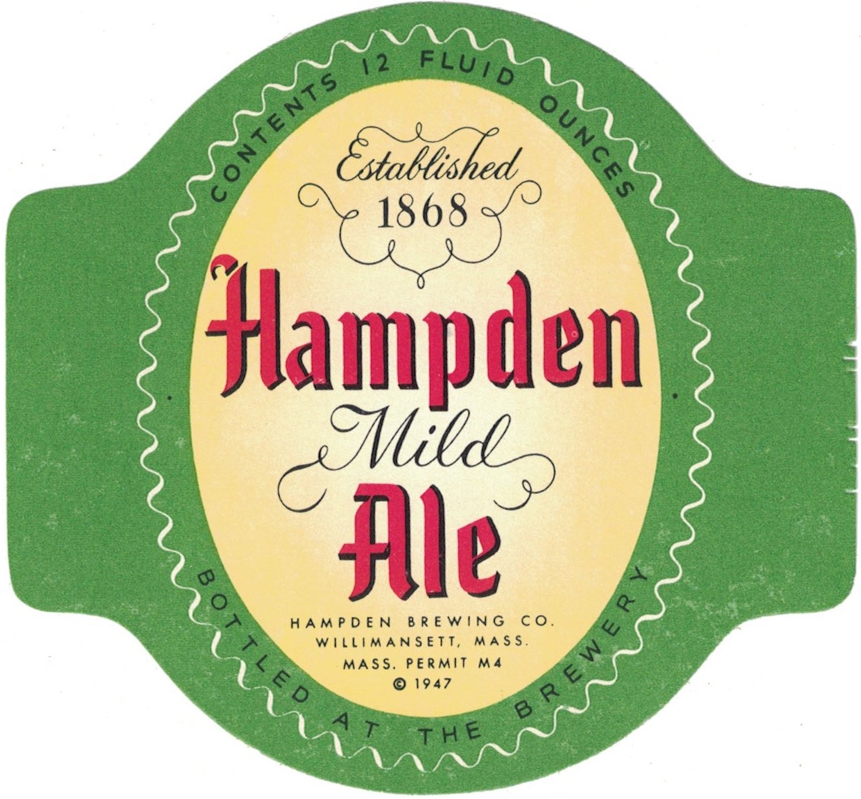 Hampden Mild Ale Beer Label